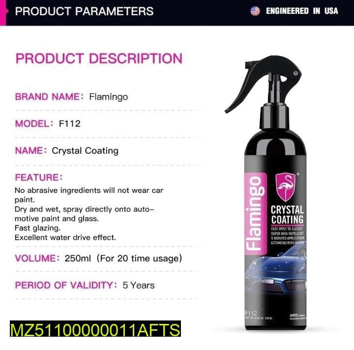 1 Pc Gloss Shine Liquid Car Polish Spray, 250m
