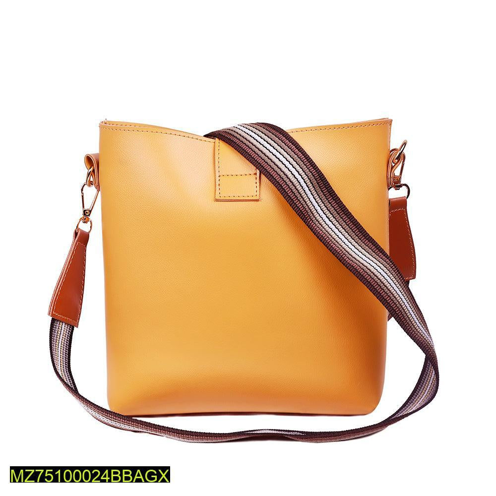 Front strap style yellow cross body bag