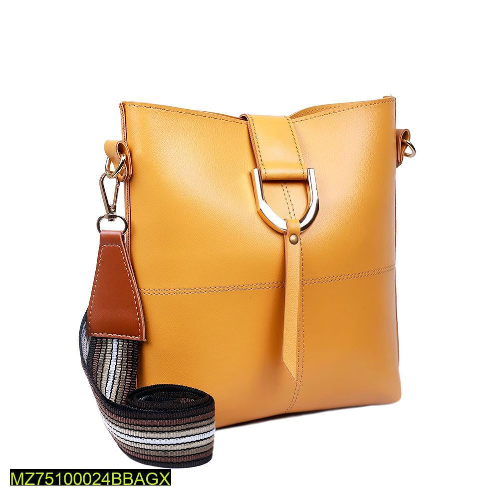 Front strap style yellow cross body bag