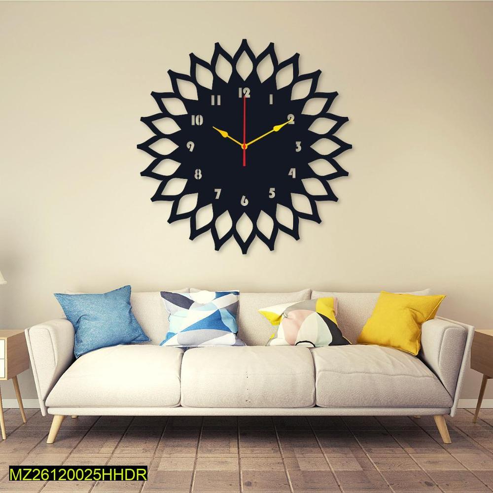 Sun round analog wall clock