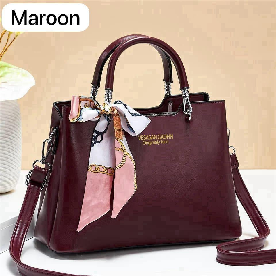 Stylish Women's Faux Leather Hand Bag - 1 Pc