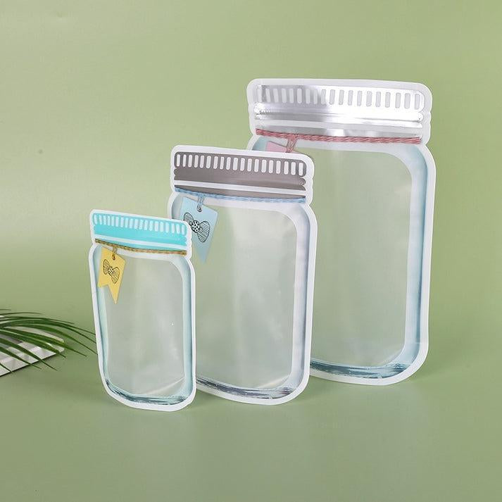 Plastic Storage Jars  Pouch, Pack Of 3