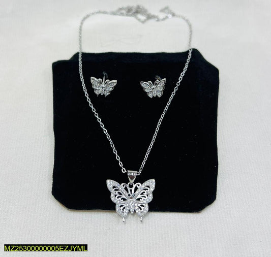 Butterfly one carat jewelry set