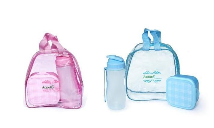 3 Pcs Lunch Box And Bottle Set