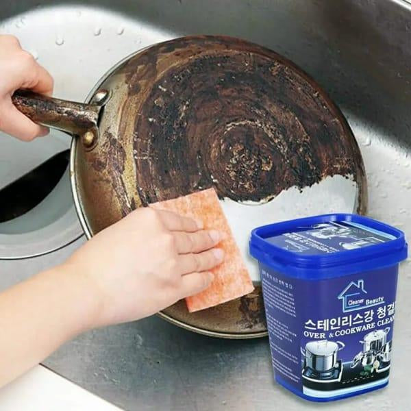 Powerful stainless steel cookware cleaning paste