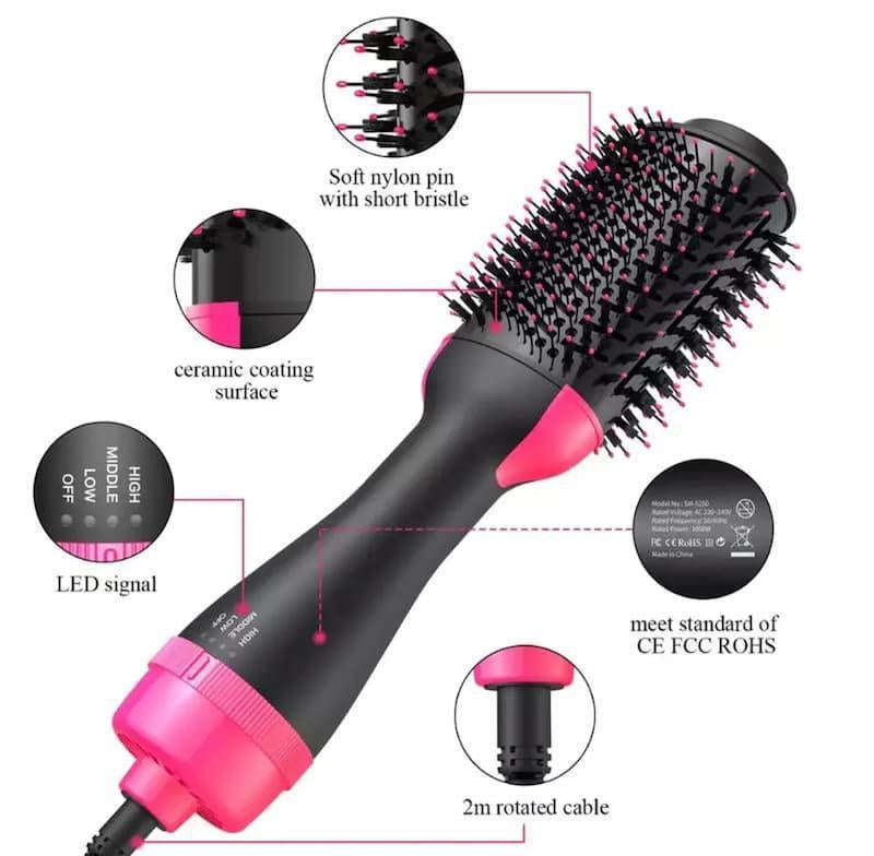 Hair Dryer straightener Brush