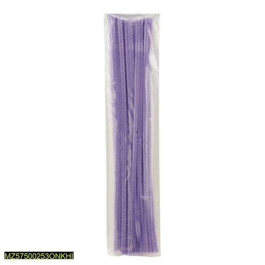 Purple pipe cleaner velvet stick's pack of 50