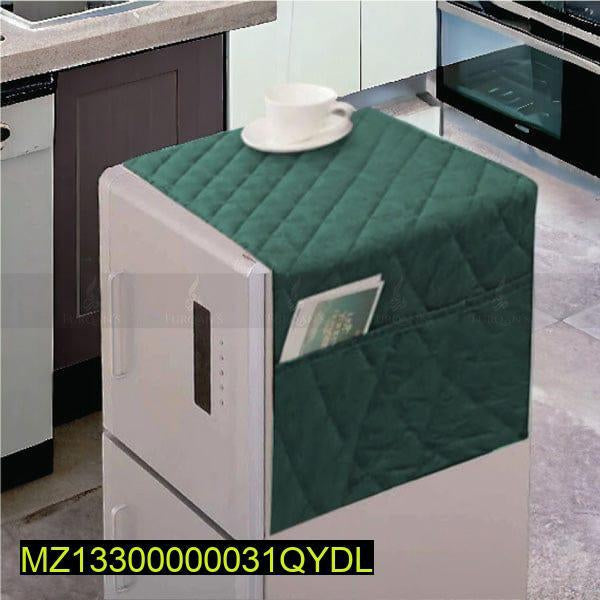 Plain cotton top fridge cover 1 pc