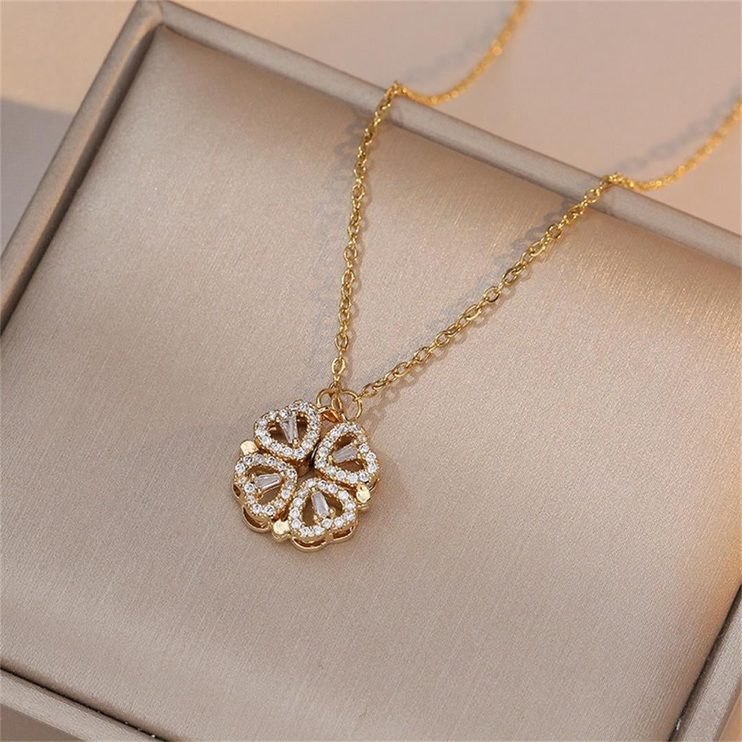 Magnetic Four Leaf clover Necklace