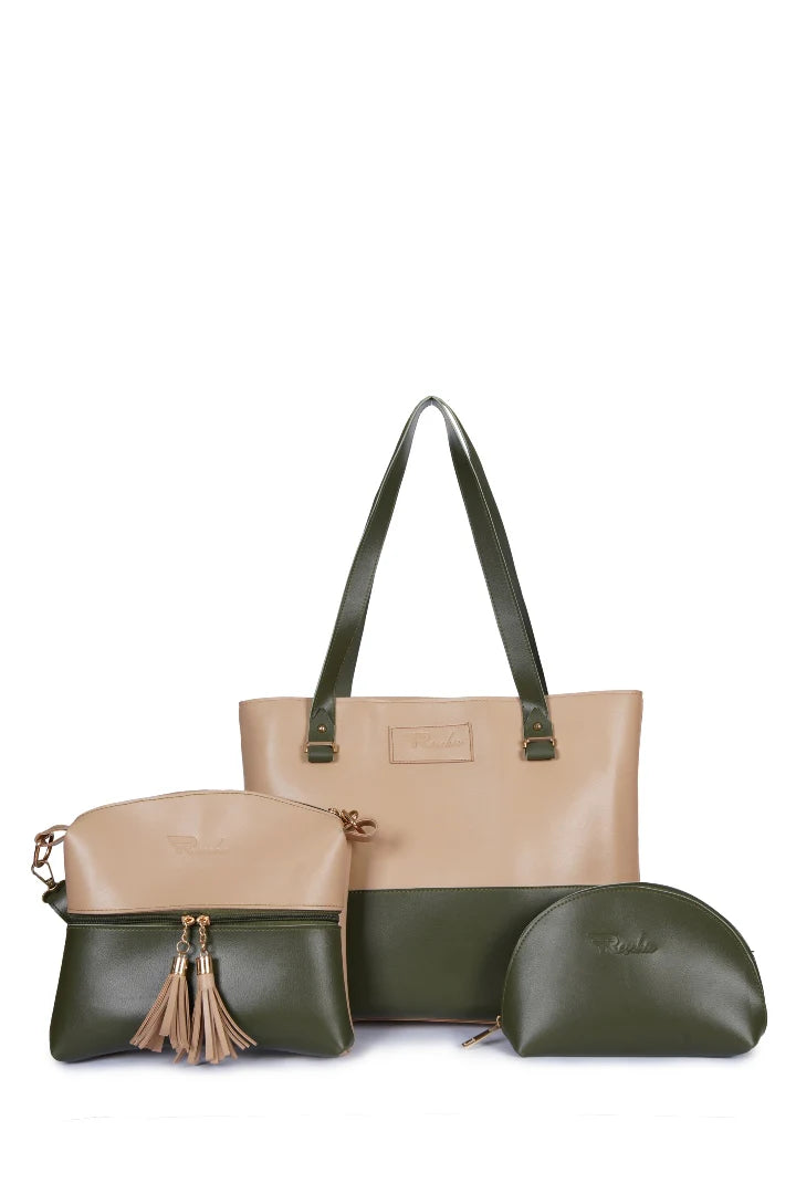PeachBlack Combo 3 Piece women handbags set