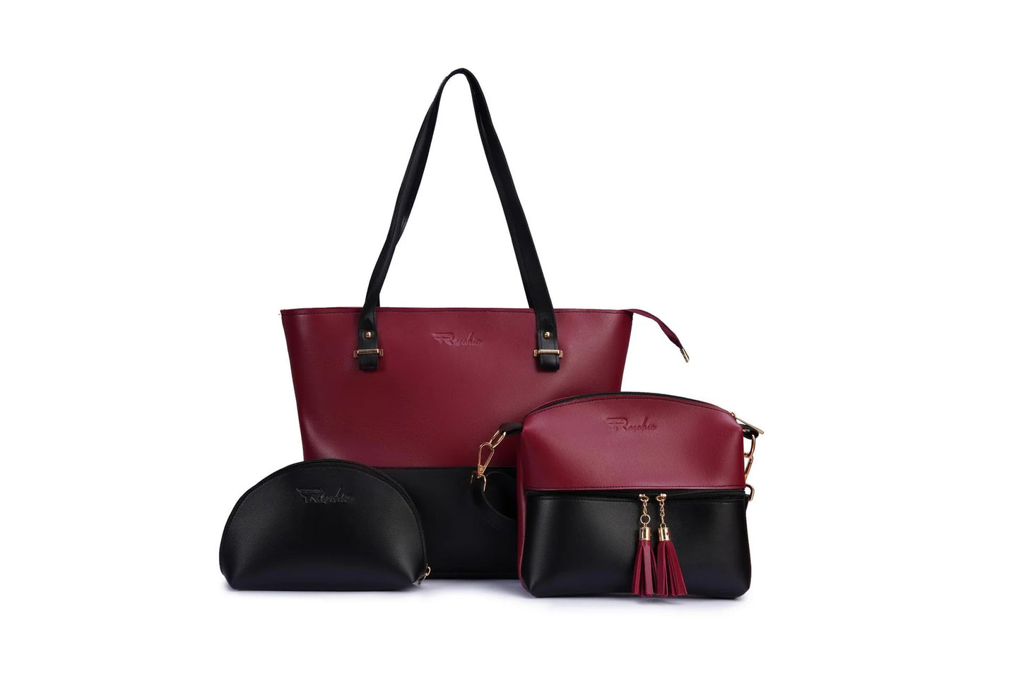 PeachBlack Combo 3 Piece women handbags set