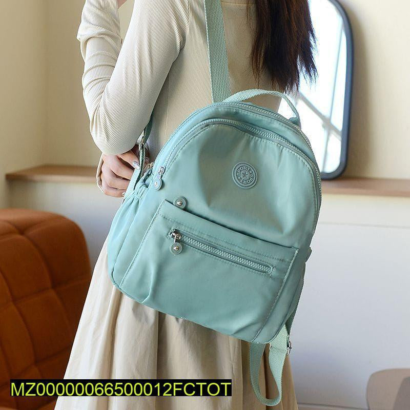 Plane front zipper casual backpack Markaz