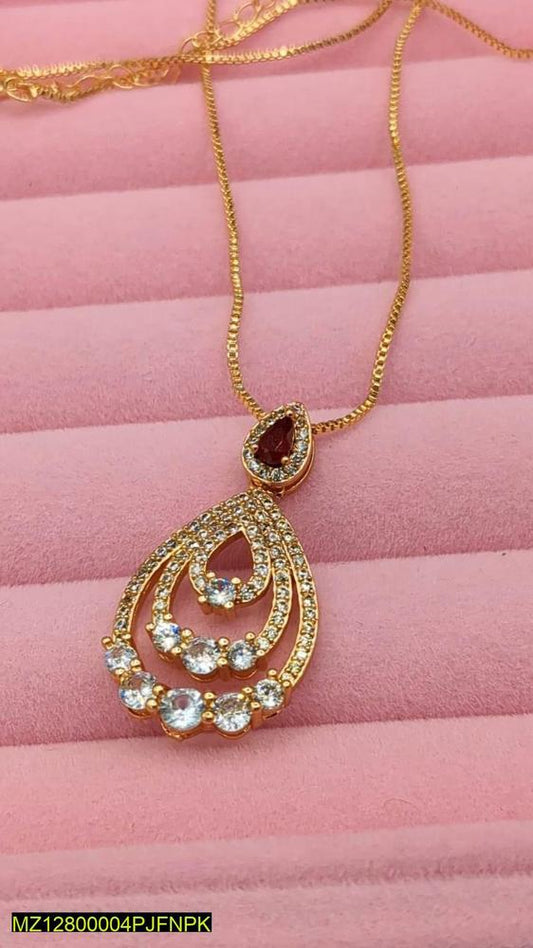 Triple drop zircon pendant t4trendz