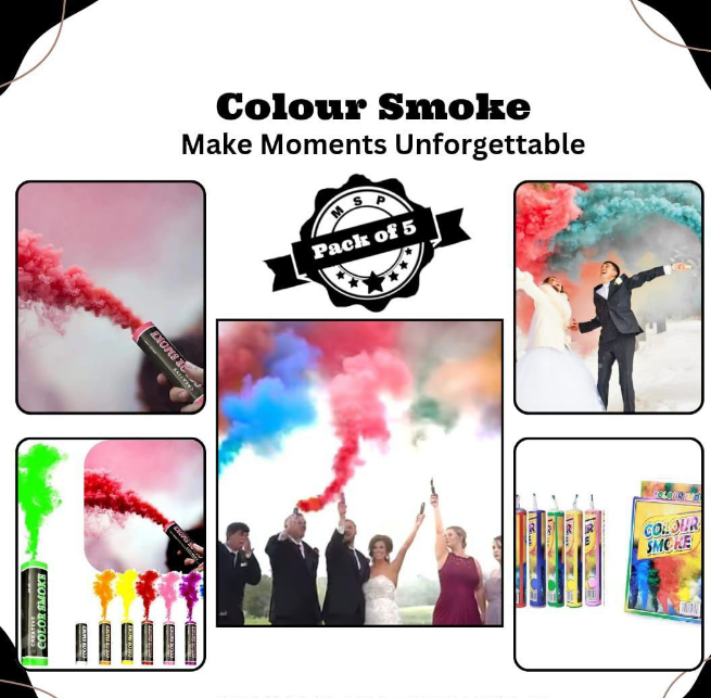 Multicolor Smoke Bombs - 5 Pcs