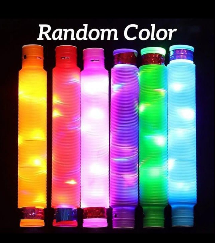 LED Flash Pop Tubes Sensory Toy Luminous Retractable Glow Stick