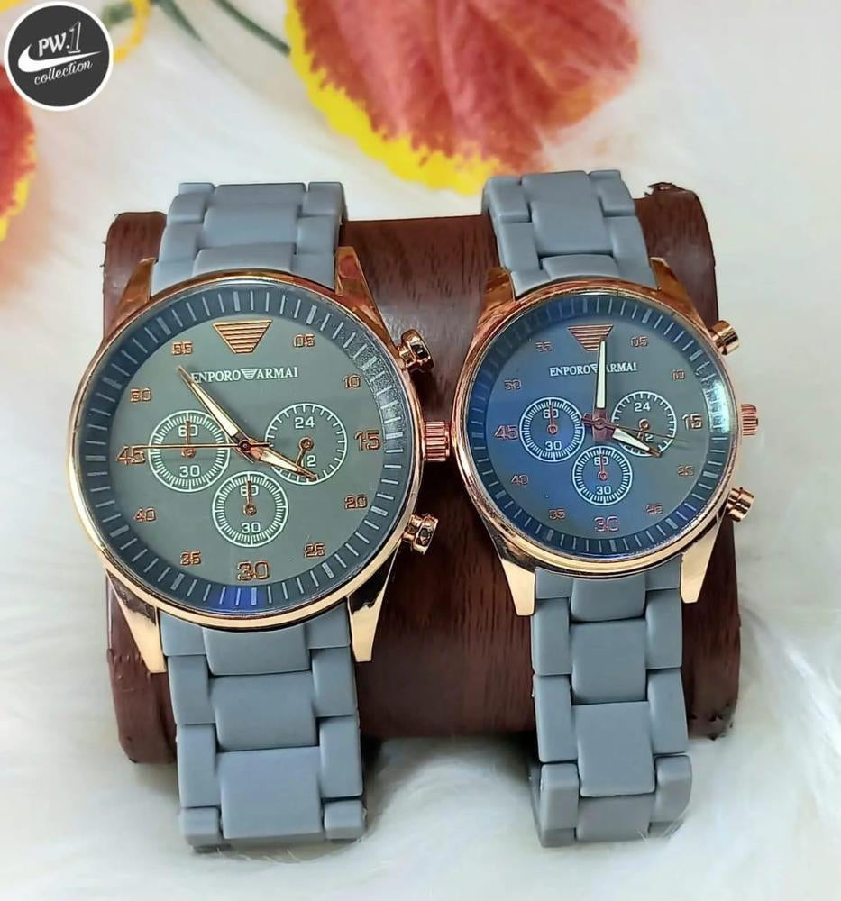 Couple watch grey