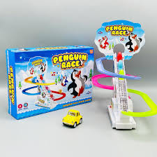 Exciting Penguin Race Track Set with Flashing Lights and Music | Perfect Kids' Toy t4trendz