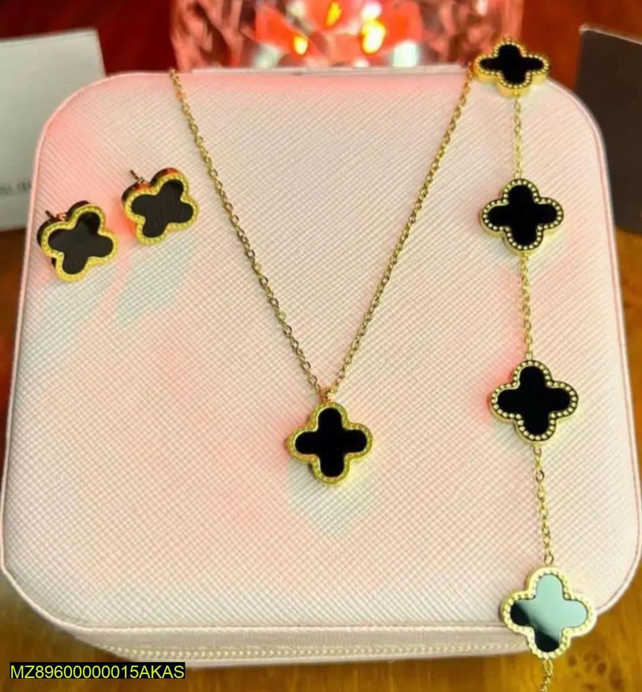 Trendy clover shape pendant set t4trendz