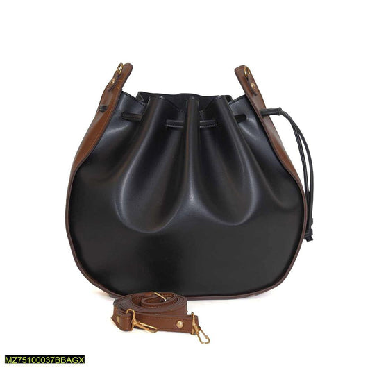 Bali pu leather bucket bag