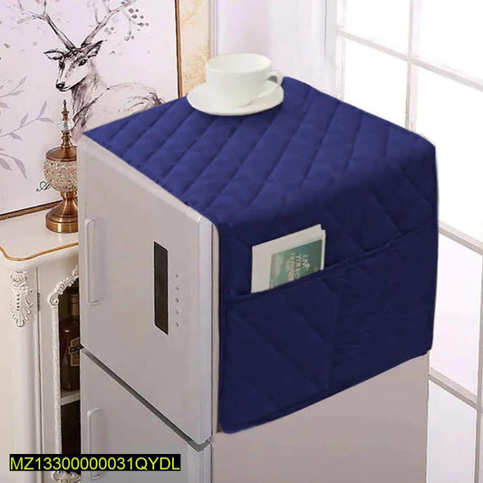 Plain cotton top fridge cover 1 pc