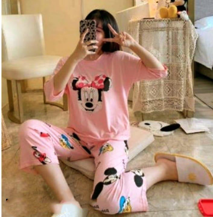 Cotton jersey two pcs mickey mouse printed t4trendz