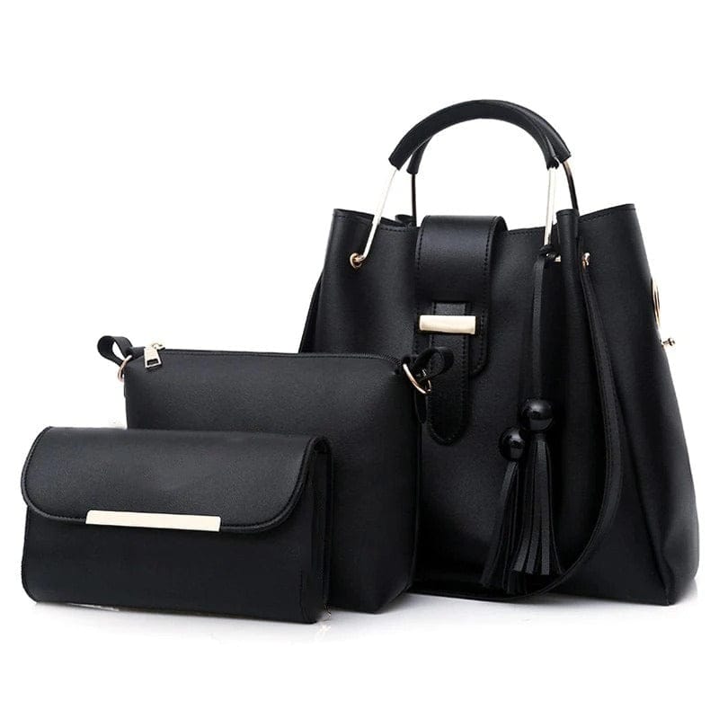 3pcs womens leather handbag