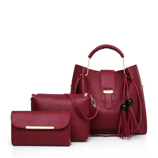 3pcs womens leather handbag