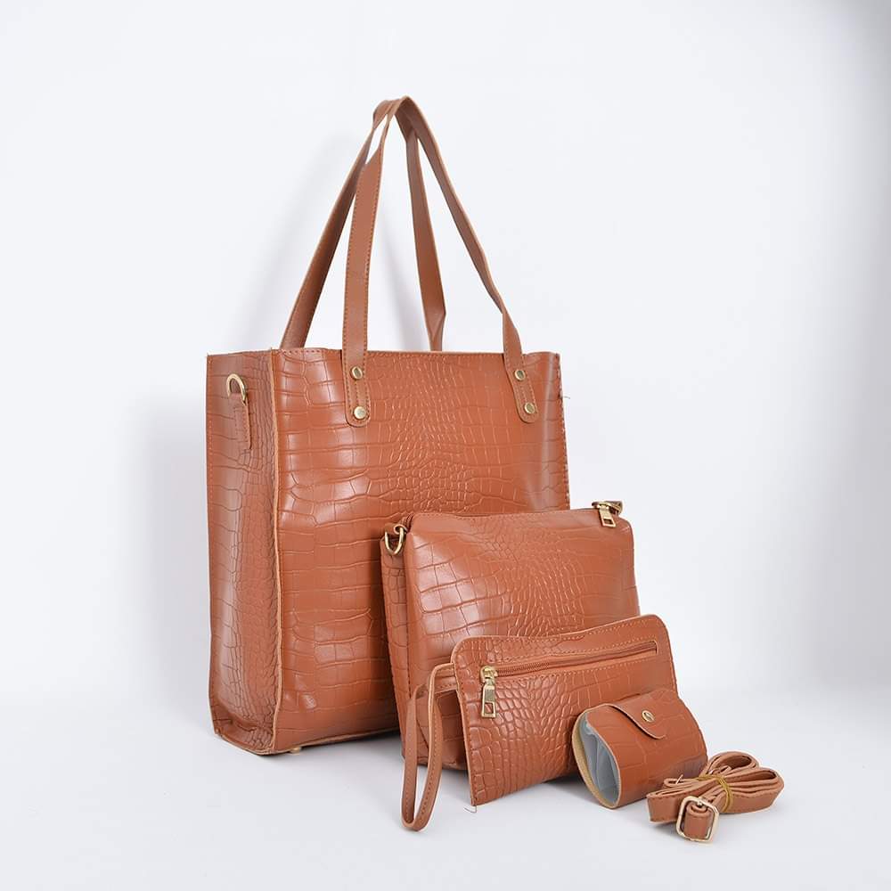 4pcs leather handbag