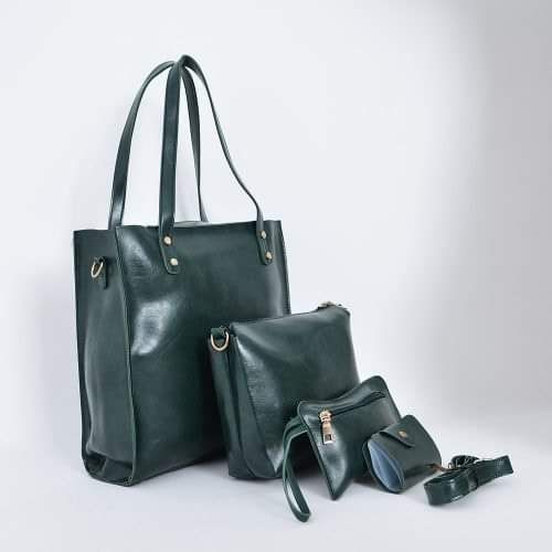 4pcs leather handbag