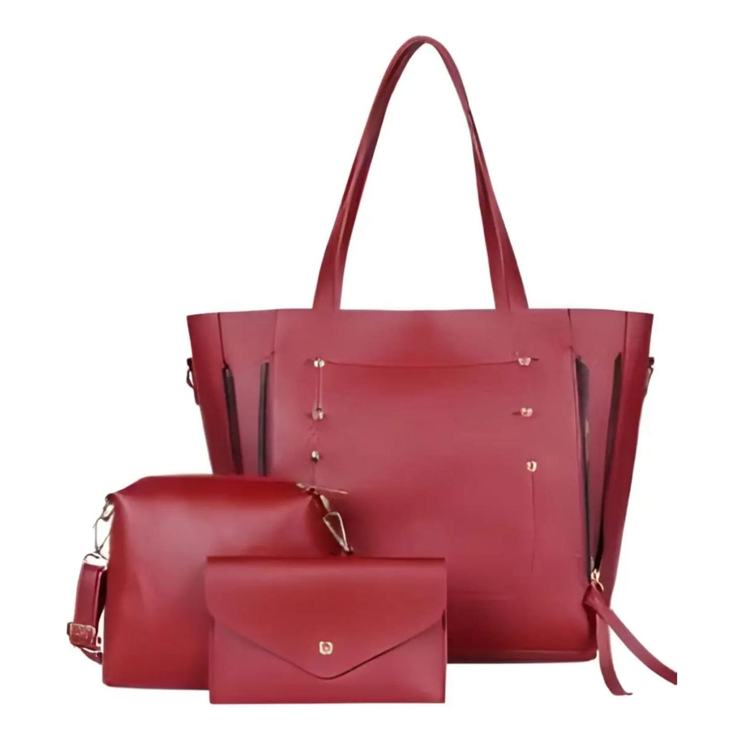 3pcs tote leather handbag